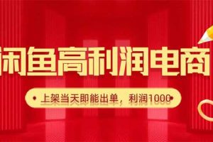 (16286期)闲鱼卖爆款货源,每天利润1000,上架即出单