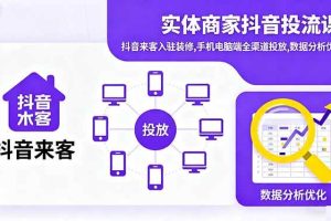 (16313期)实体商家抖音投流课:抖音来客入驻装修,手机电脑端全渠道投放,数据分析优化